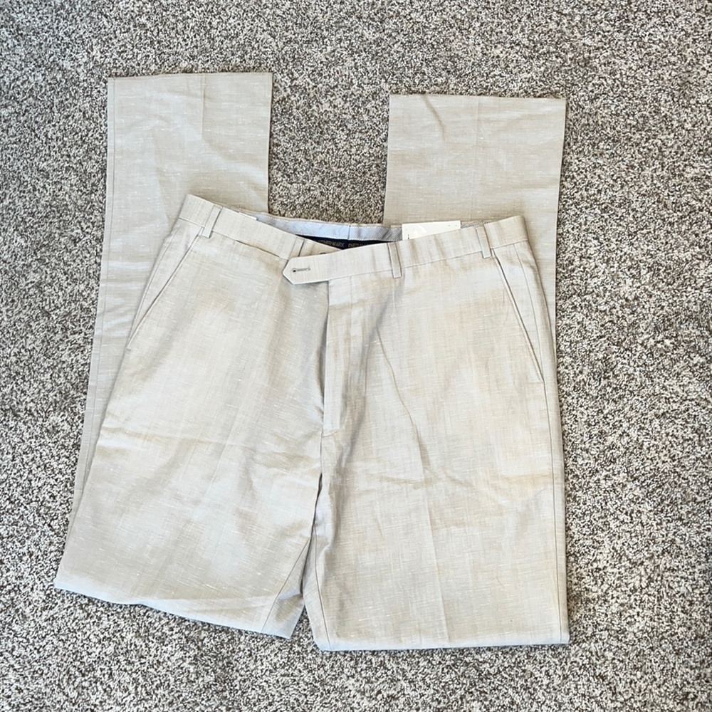 NWT Hart Schaffer Marx wool linen blend dress pant - size 38